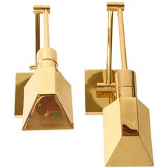 Pair of Casella Articulated Sconces in Brass