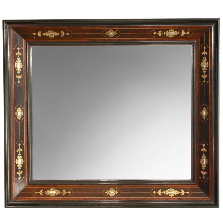 Aesthetic Movement Br Mother Of Pearl Rosewood And Ebony Small Aesthetic Movement Br Mother Of Pearl Rosewood And Ebony Small Mirror For