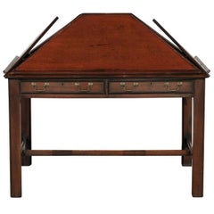 18th Century Mahogany Georgian Telescopic Reading Table, circa 1790﻿