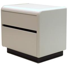 Stylish Nightstand in White Lacquer by Lane Alta-Vista