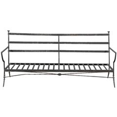 20th Century Iron Settee in the Style of Jacques Adnet 10