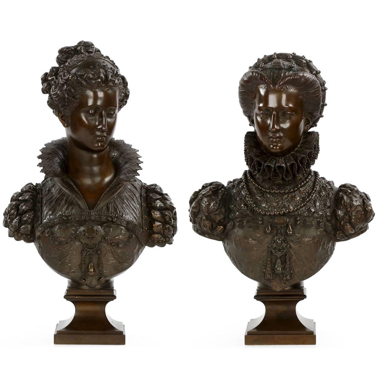 Pair of Mathurin Moreau Renaissance Bronze Sculpture Busts at 1stDibs terracotta bust mary