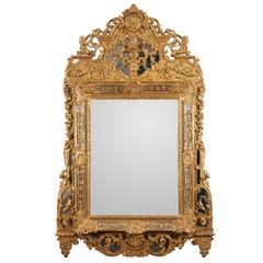 Fine 17th Century Louis XIV Carved and Giltwood Mirror 'Mirroir a Parcloses' 3