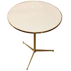 Phillipe Tripod Milk Glass Table