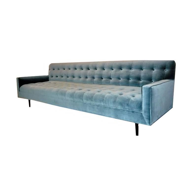Winch Button-Tufted Sofa For Sale