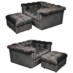 Dunbar Party Chairs with Ottomans by Edward Wormley 7