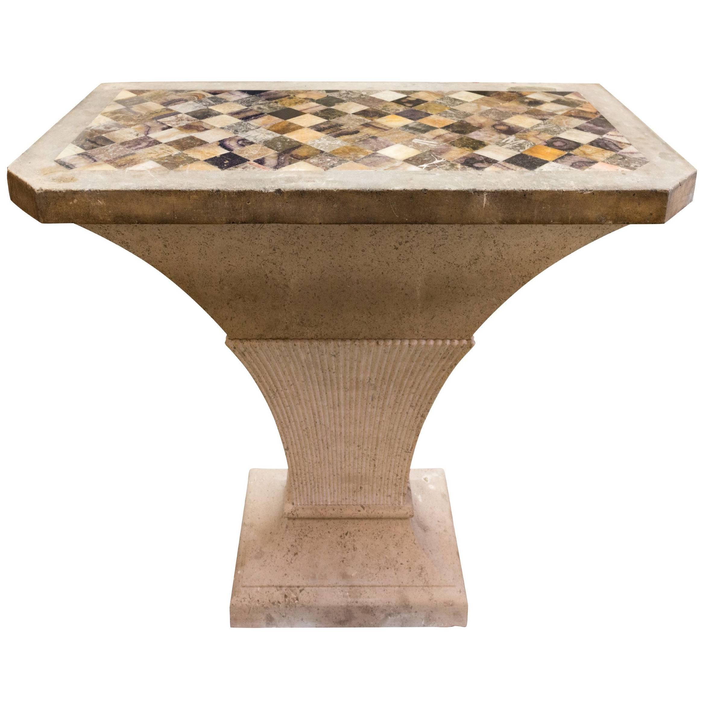 George III Portland Stone and Blue John Marble Table For Sale