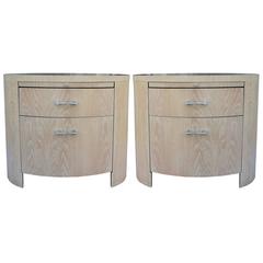 Pair of Jay Spectre for Century Oval Nightstands