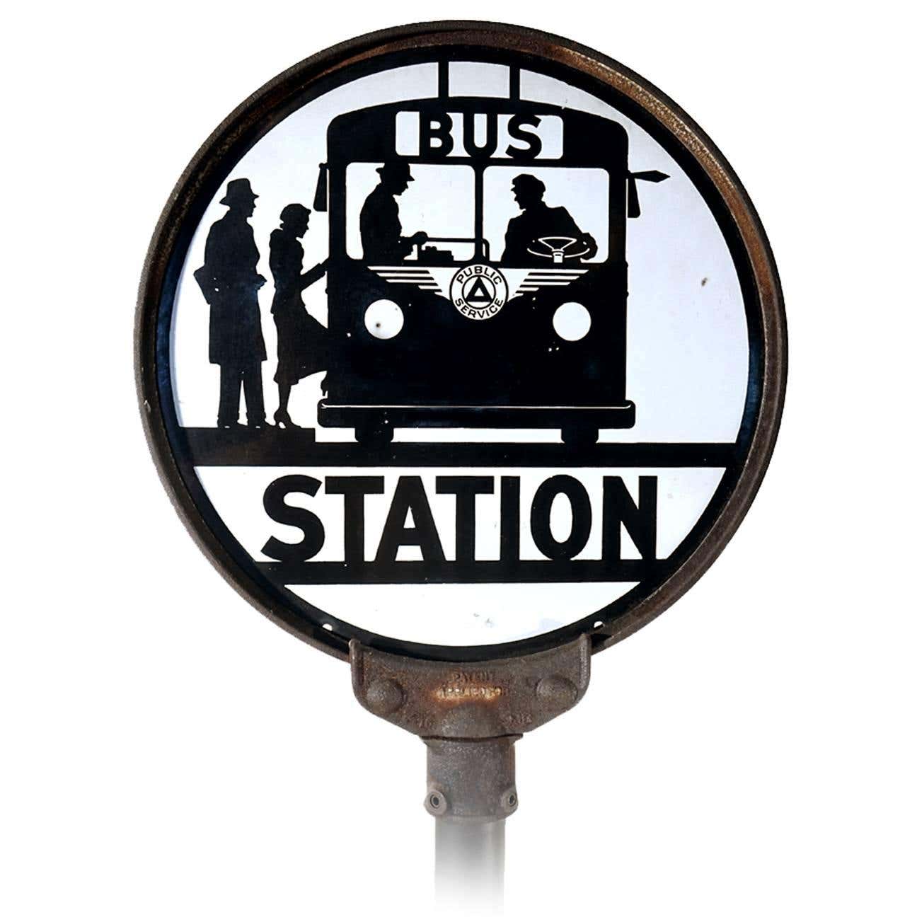 Early Porcelain Bus Stop Sign At 1stDibs Vintage Bus Stop Sign Bus early-porcelain-bus-stop-sign-at-1stdibs-vintage-bus-stop-sign-bus