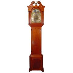 English Mahogany Longcase Clock with Moon Phase and Date Alex Rae Dumfries