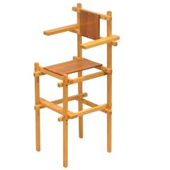 Dutch, Mid-Century Modern Design, Gerrit Rietveld Style High Chair, 1960s 3
