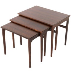 Three Nesting Tables Rosewood, Denmark, 1960s