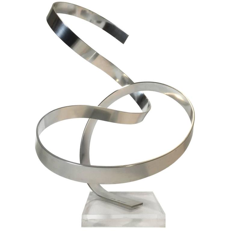 Large Loop Aluminum Ribbon Sculpture by Dan Murphy at 1stdibs