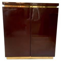 1970 Maroon Lacquered Chest J.C Mahey Style