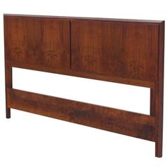 Mid Century Modern Oiled Walnut Danish Full Size Headboard