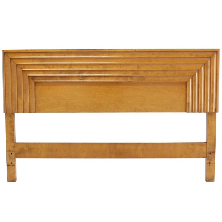 Mid Century Modern Birch Full Size Headboard Bed at 1stDibs mid