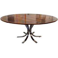 Danish Rosewood and Chrome "Lotus Design" "Flip Flap" Table by 'Dyrlund'