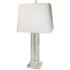 Lucite and Chrome Table Lamp by Ritts Co., circa 1970