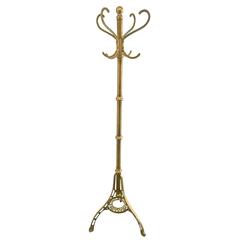Solid Brass Coat Rack with Decorative Detailing