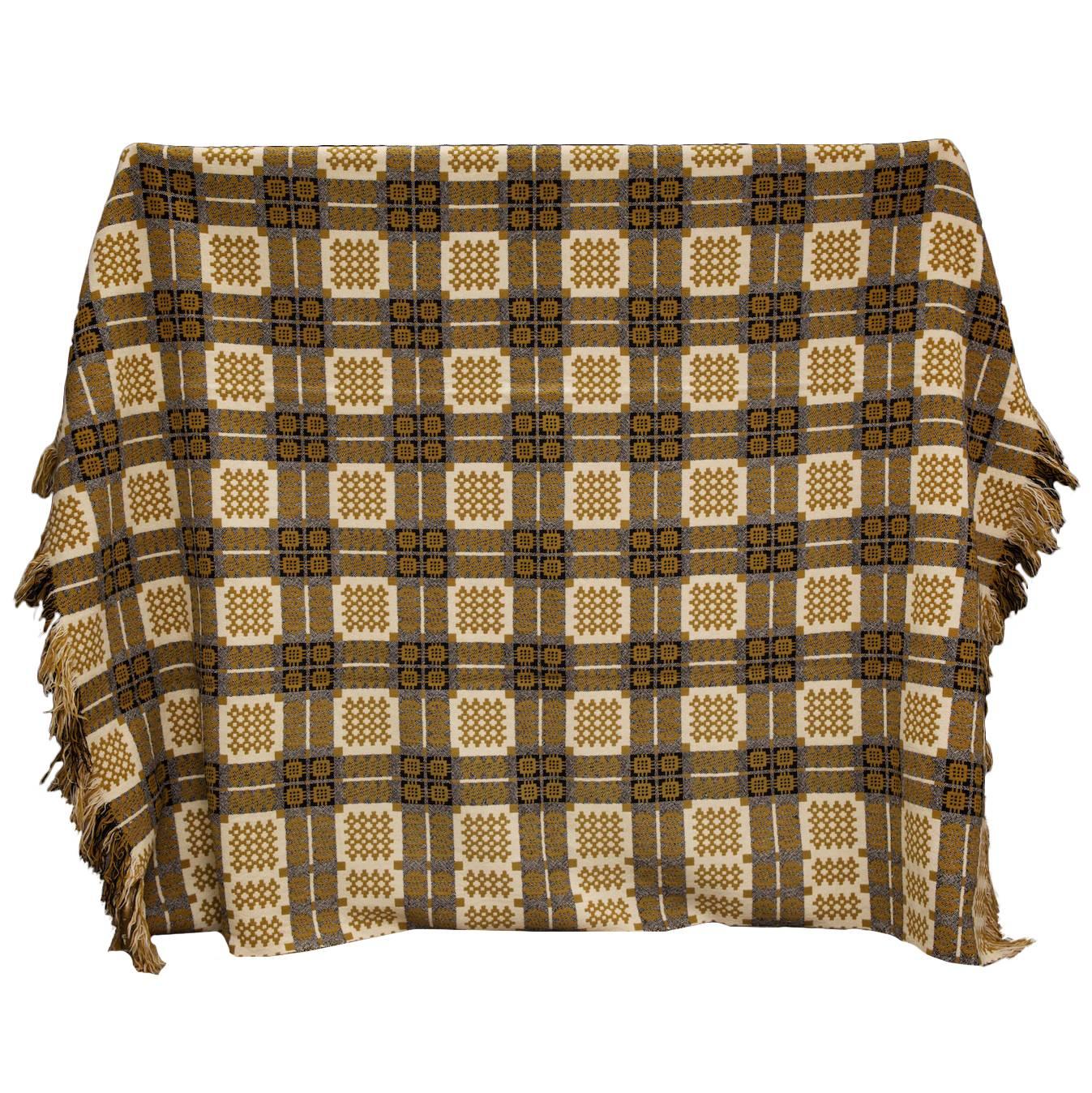 Gold and Black Welsh Blanket