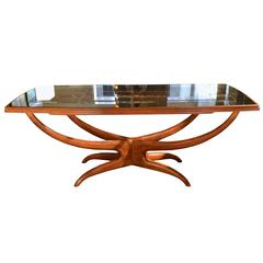 Table in Massive Walnut Attributed to Guglielmo Ulrich, Italy, 1940s