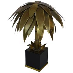 Maison Jansen Brass Lamp, Palm Shaped