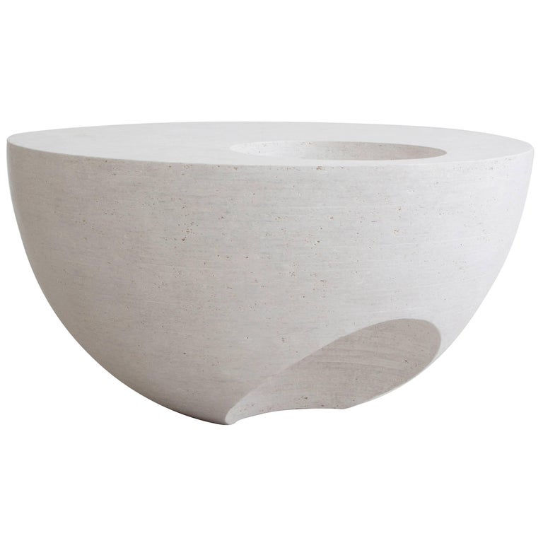 36" Whitewash Wood Hemisphere Coffee Table by May Furniture For Sale at 1stDibs hemisphere