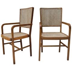 1 of 10 Unique Teak and Cane South Asian Dining Chairs