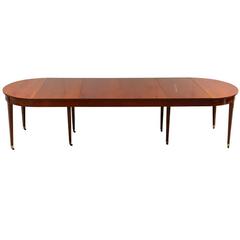 French Directoire Mahogany Extending Dining Table, circa 1800 