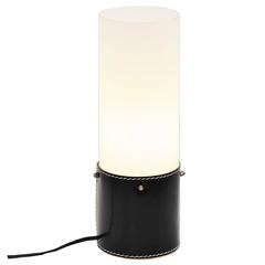 Jacques Adnet Plexi and Leather Table Lamp, France, 1960