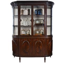 Very Large Mahogany Bow Ended Display Cabinet 5
