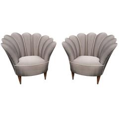 1950s Italian Pair of Elegant Armchairs