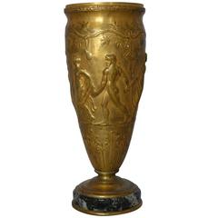 Antique Signed Gilt Bronze, Signed Urn Antique Signed Gilt Bronze, Signed Urn