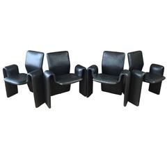 Rare Set of Four Steve Leonard Dining Chairs for Brayton International