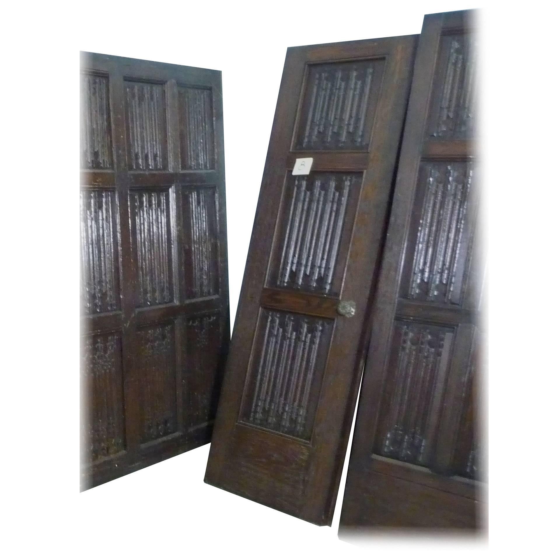 16th century Oak Tracery Paneling-Historic Provenance -Tycoon William R. Hearst For Sale
