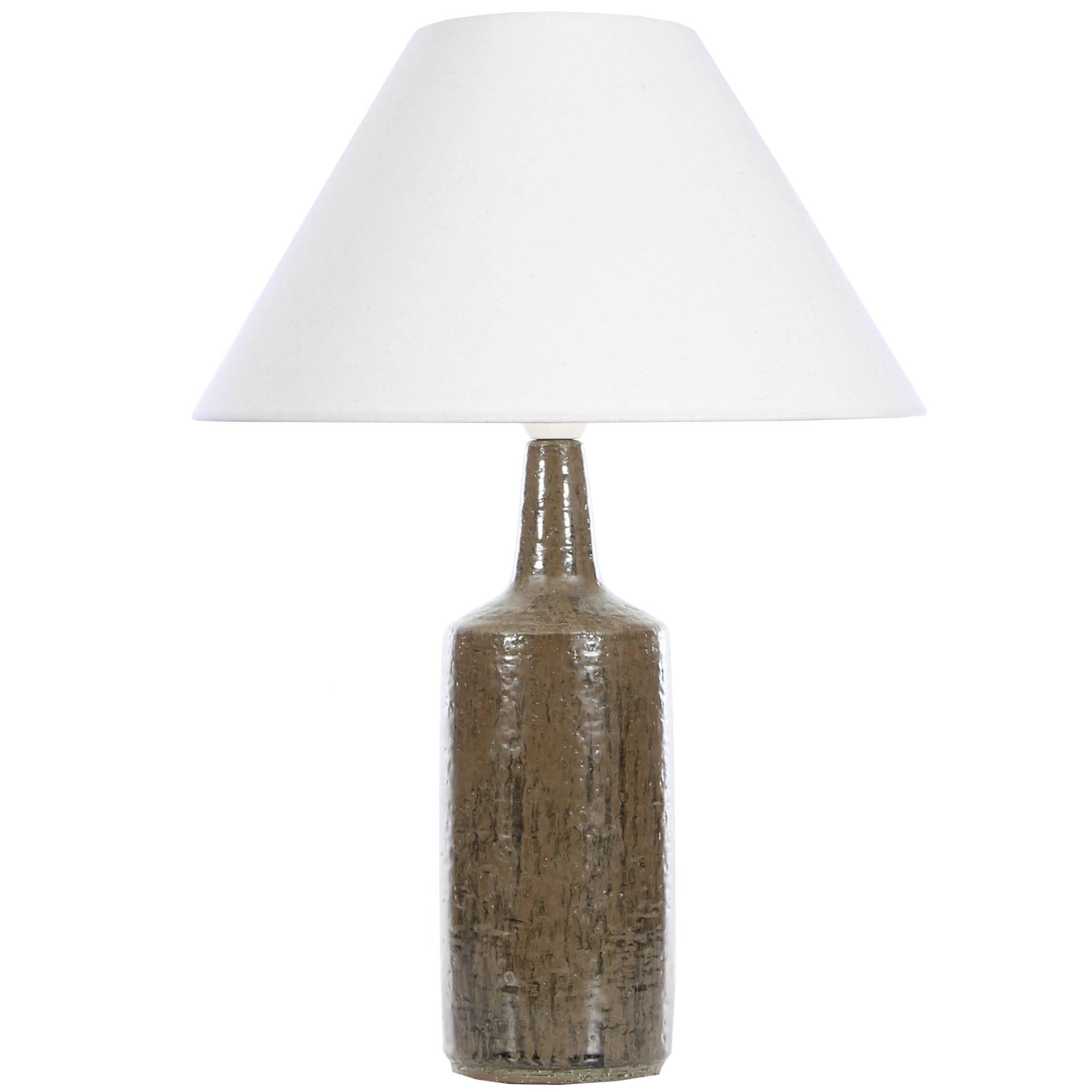 Mid-Century Modern Ceramic Brown Lamp by Per and Annelise Linnemann Schmidt for  For Sale