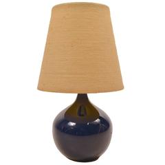 Teardrop Form Blue Ceramic Lotte Lamp