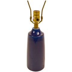 Cylindrical Blue Lotte Lamp with Original Shade