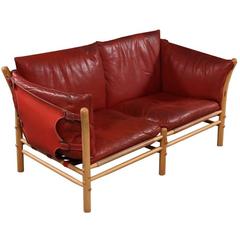 Red Model Ilona Sofa by Arne Norell