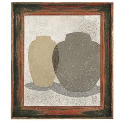 Lucent 2, Contemporary Painting on Wood in Vintage Frame by Peter Woodward 9