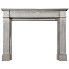 Neo Classical 19th Century French Carrara Marble Fireplace