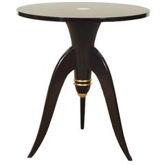 1930s Tripod Side Table with Curved Legs