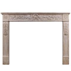 Ornately Carved French Limestone Fireplace in the Louis XVI Style 8