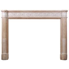 French Louis XVI Style Wood Fireplace with Composition Enrichments 9