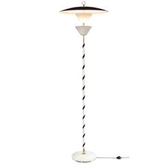 Stilnovo, Rare Italian Painted Metal and Brass Floor Lamp, Mid 20th Century 3