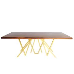Contemporary Walnut "Golden Blaze" Dining Table by Alex Drew & No One, 2016 3
