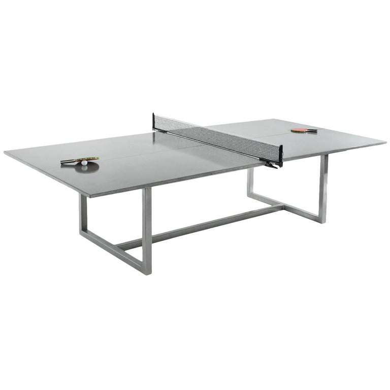  Concrete Vue Ping Pong table with stainless-steel base