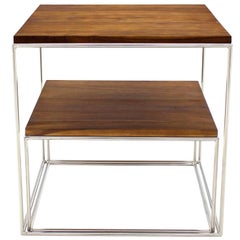 Chrome Cube Nesting End Side Table