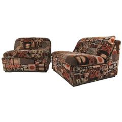 Unique Pair of Mid-Century Modern Italian Lounge Chairs by Campos 6