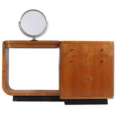 Art Deco Dressing Table in Walnut, circa 1930